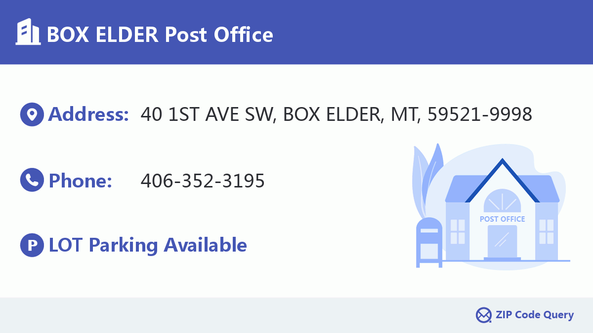 Post Office:BOX ELDER
